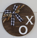 14" Handmade Farmhouse XO Wooden Door Hanger
